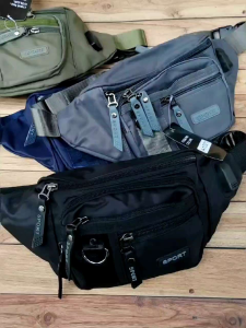 Tas selempang pria ban nilon Polyester premium tas waistbag selempang pria