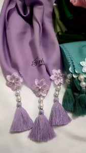 Segi empat Paris Premium Tassel Bunga Rondel Mutiara Terbaru Segiempat Terlaris