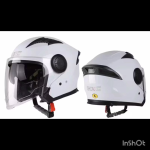 Motorcycle Helmet Double Visor for Men & Women All-Season Universal Dual-Visor Half Helmet with Winter Warmth Protection
