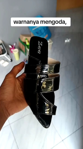 SANDAL HEELS UNTUK PESTA DAN UNDANGAN DUA BAN HAK TAHU 3 CM MODEL LANCIP