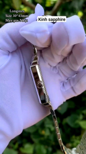 ĐỒng hồ nam L.G.I.NS size 38mm phom tank máy pin Miyota Nhật kính sapphire chống xước dây thép không gỉ hàng chuẩn hãng