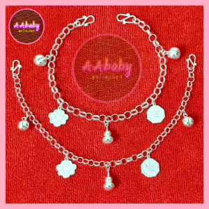 🌈AAbaby Galleries AA412 Original Baby S925 Silver Anklet Bracelet 925纯银五宝脚链 Rantai/Gelang Kaki Bayi