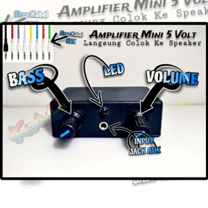 Amplifier Mini 5 Volt Super Bass 2 Potensio Bass Dan Volume