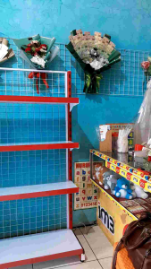 tiang singgel 1pcs rak minimarket rak gondola L bawah 35cm