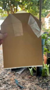 ถุงห่อฝรั่งสำเร็จรูป ห่อผลไม้ กระดาษน้ำตาลหนา 100 ใบ ใช้ง่าย สะดวก ห่อได้ทั้ง 2 เเบบ ใช้เเม๊กซ์เย็บ เเละ ใช้มือมัด กันฝน กันเเดด กันเเมลง ขนาด 6x12