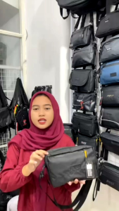 Tas Selempang Tas Tangan Pria Waterproof PEGE Athurt Sling Bag Pria 2in1 Hitam Casual - PG 9092