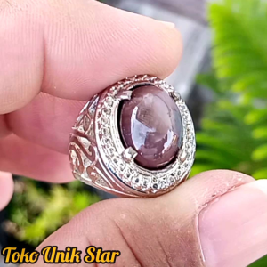 Cincin Batu Permata Natural Ruby Star Tajam & Jelas 09