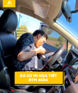 [ 5 MÀU ] Áo sơ mi nam BTM ngắn tay họa tiết tinh tế chất vải sơ mi lụa siêu mịn mát 4534