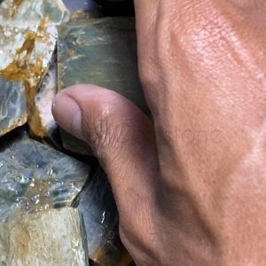 Batu akik cat eye antagorite / bahan batu cat eye / bongkahan batu akik