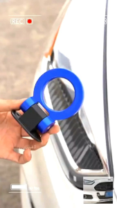 Towing Variasi Mobil Depan Dummy Hook Warna BIRU Model Bulat Bahan Plastik ABS Tidak Mudah Pudar