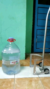 tanpa d angkat troli leeminral/roda troly leeminral/dorongan roda galon besi