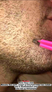 LumG Alat Cukur Kumis Jenggot Shaver Portable Mesin Pencukur Bulu Elektrik Double Ring Shaver