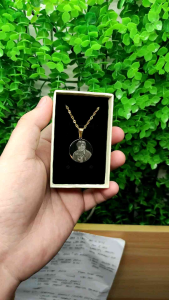 Laser Engraved | Personalized Necklace | Gold Plated Accesories Gift Ideas Memory Necklace Photo o necklace Anniversary Gift Wedding Gift Perfect Gift for Her Gift Accessories necklace with name Christmas Gift Valentines Gift