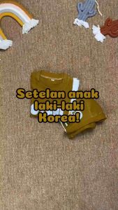 Setelan Baju Knit Anak Laki-laki Motif Terbaru Usia 1-5 Tahun Pakaian Lengan Pendek Anak