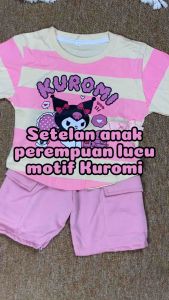 Setelan Anak Perempuan Karakter Kuromi Usia 1-10 Tahun