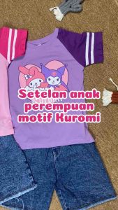 Set Baju Anak Perempuan Viral Motif Kuromi Dan Cinnamoroll Usia 1-5 Tahun Top Fashion Anak Perempuan