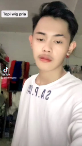 topi wig bulu korea rambut palsu dewasa pria