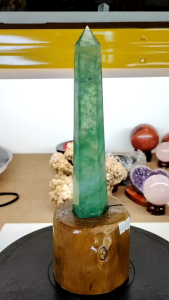 Natural High Grade Green Fluorite Crystal Point Ornament FFP05