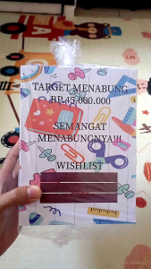 celengan target menabung 45juta cepengan viral jumbo bisa buka tutup 20x15cm penyimpanan uang koin kertas1 celengan ada 3 target