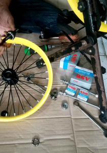 AS BELAKANG SEPEDA SET BEARING ATLANTIS+KONES+RING+ANTING