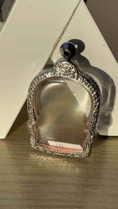 กรอบพระ ทรงเหรียญพระนั่งพาน สแตนเลสแกะสลักแบบเรียบและลายไทย กรอบพระเครื่อง กรอบพระสำเร็จ ตลับพระ