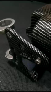 BREKET KUPINGAN LAMPU RX KING ALUMINUM TEBAL KARBON PLUS REFLEKTOR KACA BENING KARBON