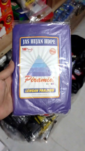 Jas Hujan Plastik HDPE & LPDE Ponco Lengan Panjang 1ikat ada 12pcs