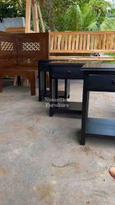 Meja Dispenser Nakas Meja Samping Kayu Jati 1 Laci Meja Kecil Berkualias