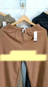 Celana kulot knit rib premium murah wanita panjang