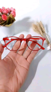 Kacamata Baca Kacamata Plus Untuk Rabun Dekat Frame Oval Maroon FL402D-T