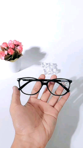 Kacamata Baca Double Untuk Baca Dan Jalan +1.00 sd +3.00 WD801D-R Frame Semi Cat Eye Kecil Tangkai Sudah Pakai Per