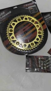 Scarlet Racing - Gear Set Gigi Tarik Gir Honda CRF 150 Depan Belakang Free Baut Gear Gir Crf 150l Db