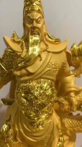 Dewa KwanKong Naga Emas Guan Yu guan gong ( Pajangan / Patung ) jendral perang
