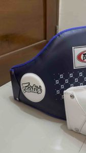 Fairtex BPV1 Standard Genuine Leather Muay Thai Belly Pad Belly Belt Free Size