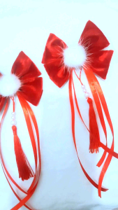 jepitan pita rambut sepasang merah putih