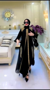 [Abaya Islami] BAJU MUSLIMAH MEWAH MODEL TANGAN BELAH || ABAYA SAUDI PREMIUM MUTIARA SWAROSKY