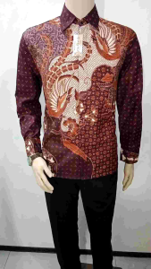 kemeja batik pola ayaman arta batik KODE 008 seragam batik pria lengan panjang batik exclusive 9.9 23 fashion fashion musim batik pilihan qonita batik