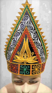 Renda Bordir Siger Tari Mahkota Kepala Kostum Karnaval Anak Motif Aceh