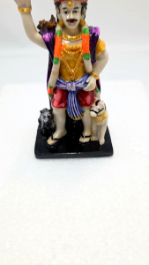 Madurai Veeran Swamy Multi Color Statue Idol for Car Dashboard Home Decor Pooja Room - (5 inches Height)