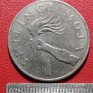 Koleksi koin kuno Tanzania lawas 1 shilingi Moja 1966