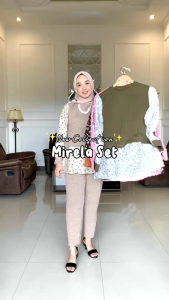 MUMU - Mirela One Set Setelan Knit Bahan Tebal Premium Terbaru by Mumu Fashion