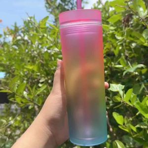 📮🇹🇭พร้อมส่งจากไทย🇹🇭📮🥤แก้ว tumbler skinny rainbow 450ml🥤