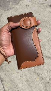 Dompet Kulit Panjang Pria / Dompet Bikers / Dompet Panjang Tali Anyam Handmade / Dopet Terbaru Asli Garut