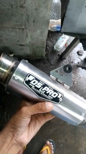 Silincer Knalpot Racing DS Pro P18 Inlet Sarpul Universal Bas Gahar Padat