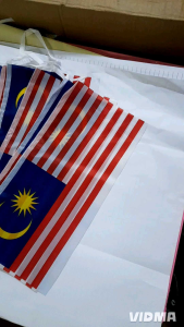 6"x12" malaysia bunting flag 15pcs per line