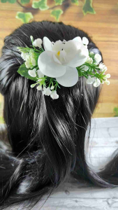 Orchid Hair Clips -Jepit Rambut Korea Bunga Anggrek-Kep Rambut -Kep Hiasan Jepit Rambut Handmade Clips