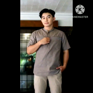 kemeja koko pria lengan pendek basic yodhamuslim baju koko hitam putih abu koko seragam pondok