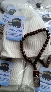5pcs/Souvenir Haji dan Umroh Peci Tasbih Free Kartu Ucapan+Plastik HD