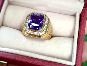 CINCIN BATU KECUBUNG UNGU CUTTING MINIMALIS ELEGAN