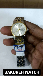 Jam Tangan Wanita Elegan Mewah Seiko Rantai Stainless Tanggal Aktif Free Batre BAKUREH WATCH